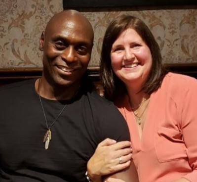 Suzanne Yvonne Louis ex-husband Lance Reddick with his current wife Stephanie.